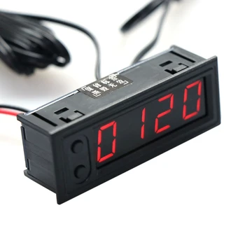 DIY Večfunkcijsko Visoko precizne ura Avto Temperatura Napetost Akumulatorja Monitor Voltmeter DC 12V