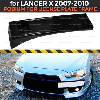 Stopničke registrske tablice okvir za Mitsubishi Lancer X 2007-2010 na sprednji odbijač ABS plastično ohišje komplet za dekoracijo avto styling