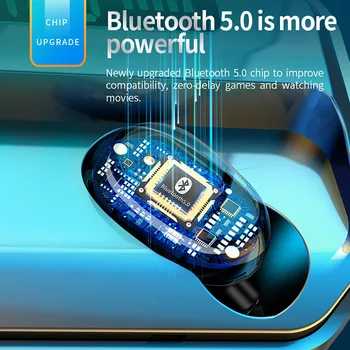 TWS Bluetooth Slušalke Brezžične Slušalke 9D Stereo Športih na Prostem Nepremočljiva Čepkov na Dotik za Nadzor Slušalke s Polnjenjem Polje