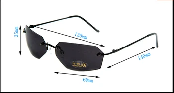 Matrika Morpheus sončna Očala Film sončna očala moških 15.9 g Ultralahkih Rimless Klasične Ovalne očala Oculos Gafas De Sol 2018 Nova