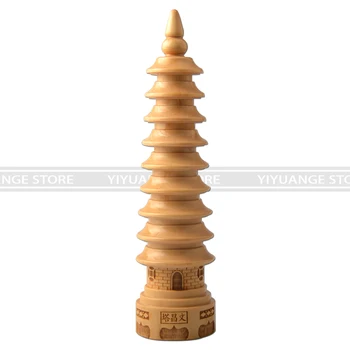 Kitajski Feng Shui 3D Model Breskev Lesa Wenchang Pagoda Stolp, Kip, trgovina s Spominki, Darila Dom Dekoracijo Obrti