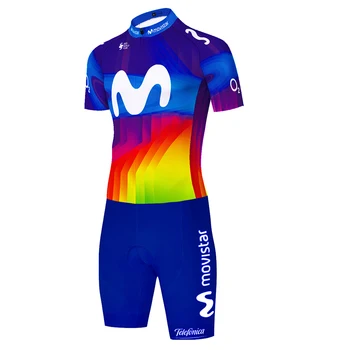 2020 pro Movistar Team kolesarski Skinsuit moški kolesarski dres kratkimi rokavi Jumpsuit Cestne Dirke Skinsuit bicicletta uomo