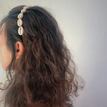 Ingemark Bohemian Polno Lupini Glavo Korejski Moda Lady Dekleta Hairband Naravnih Morja Lupine Stilsko Pribor Za Lase Ženske Hoop