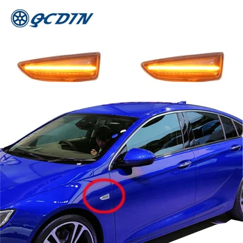 QCDIN Za Za Opel Astra J 2009-Strani Marker Luči Obrnite Signal, Svetlobni Tok Opozorilne Luči Za Opel Insignia B Grandland X