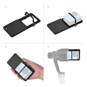Šport Akcijska Kamera Mount Adapter Ploščo Ročni Gimble Stabilizator Objemka Ploščo za GoPro za YI 4K SJCAM za DJI OSMO Mobilne 2