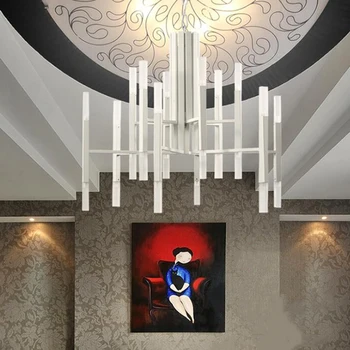 Nordijska postmoderni LED art villa lestenec, dnevna soba lobi restavracija zlata lestenec ustvarjalne osebnosti cevi luči