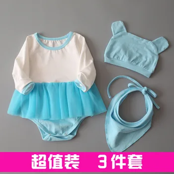 Baby Dekle Oblačila Baby Bodysuits Dolg Rokav Bombaž Trikotnik Plezanje Oblačila 0-2 let