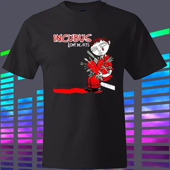 Novo Incubus Ljubezen Boli Rock skupina Moških, Črna majica s kratkimi rokavi Velikosti S 3XL moški t-shirt