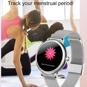 2020 Nove Pametne Gledam Ženske Menstruacije Spanja Spremljanje Srčnega utripa Fitnes Sport Smartwatch Ženske Za Android IOS
