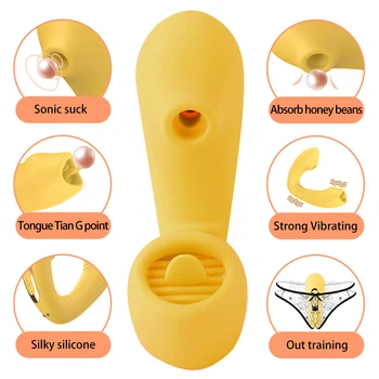 Aplikacijo Bluetooth Vagina Sesanju Vibrator 10 Hitrostih z vibriranjem Bedak Oralni Seks Sesalna Klitoris Stimulator Erotično Sex Igrače za Ženske