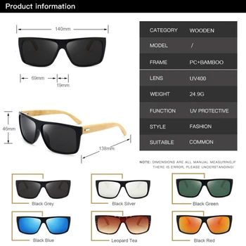 HBK Klasičnih Bambus, Les, sončna Očala blagovne Znamke Design Moških Premaz Ogledalo sončna Očala Moda Sunglass Retro Očala Ženske UV400 Odtenki