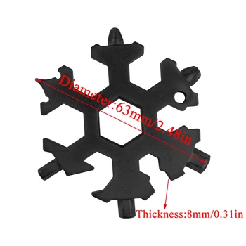 1pc Snežinka Multi-tool Kartice Kombinacija Kompaktna Večfunkcijska Izvijač iz Nerjavečega Jekla Pripomoček