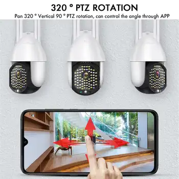 5MP Kamera, Wifi Različica PTZ 4X 1080P Prostem Varnosti Brezžični Monitor Nepremočljiva CCTV Pametni Dom Nadzor