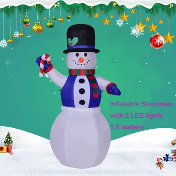 1,8 M Snežaka, Model LED Luči Napihljivi Božič Decos Družino Dvorišče Snežaka, Božični Okraski, Trgovina, Center za Promocijo Rekviziti