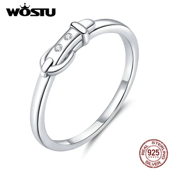 WOSTU 2020 Belt Sponke Obroč 925 Sterling Srebro Retro Geometrijske Prst Prstan Za Ženske svate Modni Nakit FIR645