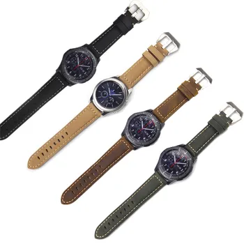Vintage Usnjeno Zapestnico Moških jermenčki Trak Za Huawei Watch 2 Pro/GT Aktivna/GT2 46mm/Čast Magic 2/Samsung Galaxy Watch Band