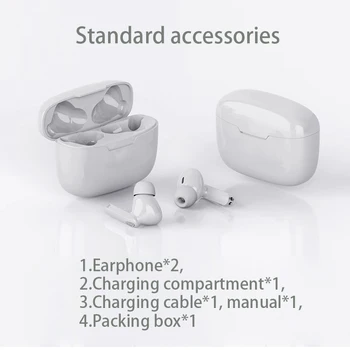 TWS Bluetooth 5.0 Slušalke Dotik za Nadzor Slušalke s Polnjenjem Polje Brezžične Slušalke HIFI Šport Nepremočljiva in-ear slušalke