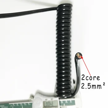 Spirala Napajalni Kabel 2 jedro 2.5mm2 OD 8.0 m Zložljive Žica 2,5 m 5m 7.5 metrov TpuSpring Kabel Primeren Za Uporabo na Prostem Žice