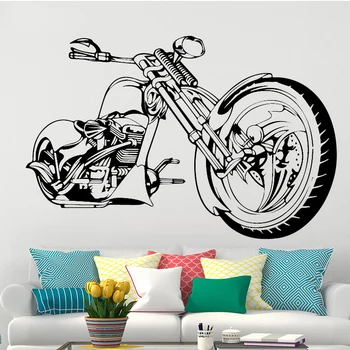 Motorno Kolo Harley Wall Art Nalepko Plakat Za Dnevno Sobo, Spalnica Dekoracijo Decals Ozadje Zidana Stenske Nalepke