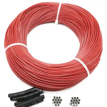 1k 410ohm silikonske gume ogljikovih vlaken grelni kabel 5V-220V nadstropju, ogrevanje, nizka cena, visoka kakovost, infrardeče ogrevanje žice