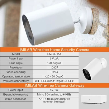 IMILAB EC2 Brezžični Home Security Kamera Mihome Fotoaparat 1080P HD Prostem Wifi Kamera IP66 CCTV Kamere Vedio nadzorna Kamera