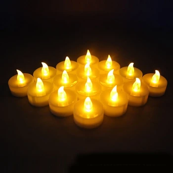 12 KOS Romantično Sveče, LED Čaj Luči Brezplamensko Utripanja Stranka Z Daljinskim upravljalnikom HG4944X12-HG4945X12
