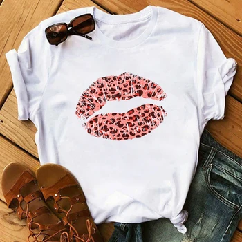 Nova Moda Leopard Grafika, Tiskanje Majice S Kratkimi Rokavi Ženske Modi Tshirts Priložnostne Kratkimi Vrhovi Tees Feamle Oblačila