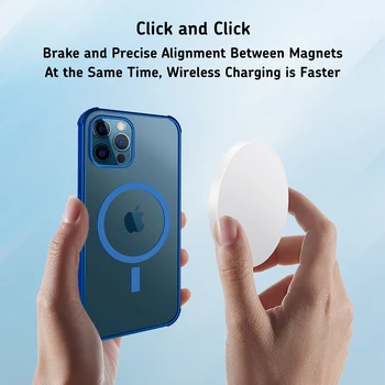 Magnetni Prozorno Ohišje Za iPhone 12pro Max 11 Pro Max 12 Mini Jasno Pokrovček Nazaj Primeru Magsafing Podpirajo Brezžično Polnjenje