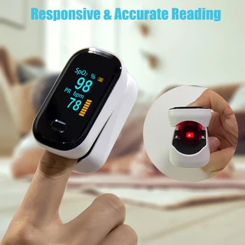 Konico prsta impulz oximeter OLED SpO2 PR Oxymeter Krvi kisik Nasičenost monitor Gospodinjstev za Zdravstveno Nego Monitorjev Srčnega utripa merilnik