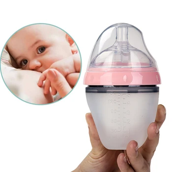Baby Steklenico Mleka Otroka Materino mleko, Steklenico Širokim Vratom Silikonski Nastavek za Hranjenje Odvajanja Mleka Posodo Materino Mleko Odvajanja Artefakt
