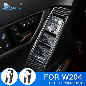 Hitrosti za Mercedes Benz W204 Pribor W204 Mercedes Benz Nalepke za W204 Ogljikovih Vlaken Notranje zadeve Window Lifter Stikala