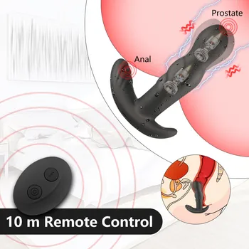 360-Stopinjski Prostate Massager Obračanje Analni Vibrator Iz Silikona, Moški Butt Plug Anus Vibracijska Sex Igrača Za Moške G-Spot Stimulacija