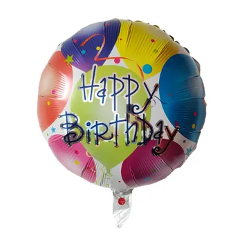 10pcs Happy Birthday 18 inch Praznovanje Okrogle Oblike Folijo Helij Baloni Za Otroke Rojstni dan Balon Otroci Igrače Globs