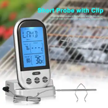 Brezžični Daljinski Digitalni Kuhanje Hrane Mesa Termometer Instant Branje s Pečico Sonda za Pečica in Dvojno Sonde za Kuhinjo Kadilec G