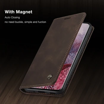 Luksuzni Flip Usnjena torbica Za Samsung Galaxy S8 S9 S10 Note10 Plus S20 S21 Note20 Ultra Primeru Telefon Kritje Za A50 A51 A71 A31 A21S
