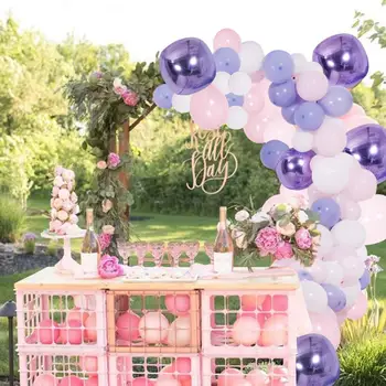 Balon Garland Arch Komplet Roza Belo Zlato Latex Baloni Paket za baby tuš otroški rojstni dan, Poroko, stranka dekor dobave