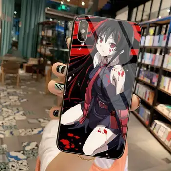 HPCHCJHM Anime Akame Ga Ubil Telefon Primeru Kaljeno Steklo Za iPhone 11 XR Pro XS MAX 8 X 7 6S 6 Plus SE 2020 primeru