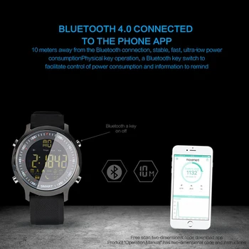 NIYOQUE EX18 IP67 Nepremočljiva Bluetooth 4.0 Pametno Gledati Klic Obvestilo SMS Smart Budilka Sportwatch za Android IOS Telefon