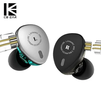 AK KBEAR KB06 6 Voznik 2BA+1DD Hybird Tehnologije v Uho Slušalke Bass DJ Teče Šport HI-fi Slušalke Mini Slušalka KEEAR F1/KB10