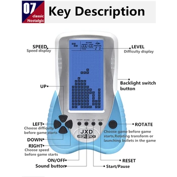 Nove Opeke Igra Konzola Velik Zaslon Tetris Igre Konzole Podporo Slušalke s 23 igre, ki Poganja 3*AAA ali Li-baterija Darilo Igrača