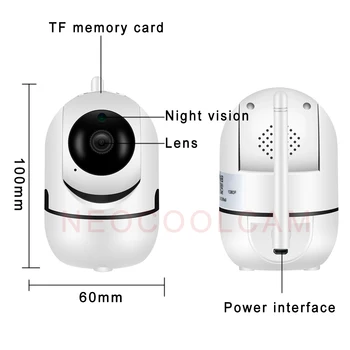 NEOCoolcam 1080P Smart Življenje Doma WiFi IP Kamera 2MP Tuya Oblak Kamere, dvosmerni Audio Night Vision Zaznavanje Gibanja
