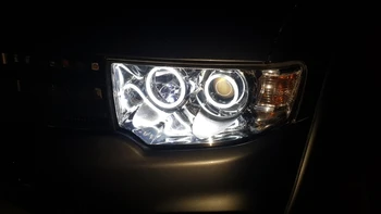 Ultra svetla SMD bela LED angel eyes halo obroč komplet dnevnih luči DRL za Mitsubishi Challenger Montero Šport 2008-2016