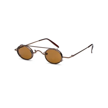 Retro Vintage Moda Ženska Majhne Okrogle Kovinske Steampunk Sončna Očala Mens Dvojno Most John Lennon Sončna Očala Izmenljive Rdeče Leče