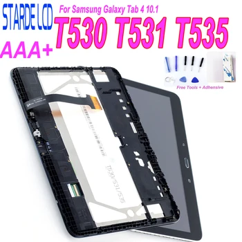 STARDE Zamenjava LCD zaslon Za Samsung Galaxy Tab 4 10.1 T530 T531 T535 LCD-Zaslon, Zaslon na Dotik, Računalnike Montažo Okvirja za Popravilo Par