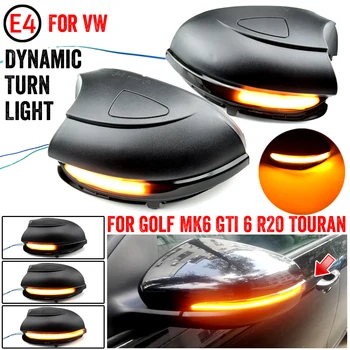 Dinamični Blinker Za Volkswagen Golf MK6 za GTI 6 R skladu VI R20 LED Vključite Opozorilne Luči Touran GTD Strani Ogledalo indikator za VW