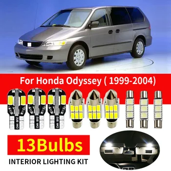 13pcs Xenon Bela LED Žarnice Notranjost Paket Komplet Za 1999-2004 Honda Odyssey 12V Auto Zemljevid Dome registrske Tablice Lučka