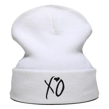 2020 Nova Kapa Klobuki za Ženske Zimske Pletene klobuk Moških Vezenine XO srce Beanies Teen Street Dance Smešno Skullies Kape