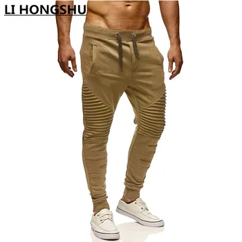 2019 spomladi in jeseni nova ulica moda za moške hlače za moške naguban priložnostne hlače dnevno divje športne hlače