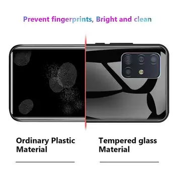 Kaljeno Steklo Primeru Telefon Za Samsung Galaxy A51 A71 A50 A70 A21s A31 A41 A30 A40 A10 A20 Zaslon Retro Gameboy Hrbtni Pokrovček Coque