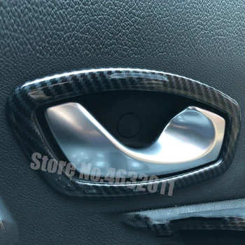 Za Renault Captur 2013-2017 ABS Ogljikovih Vlaken vrata notranji zgrajena ročaj skledo okvir lučka za kritje palico trim Avto styling 4pcs
